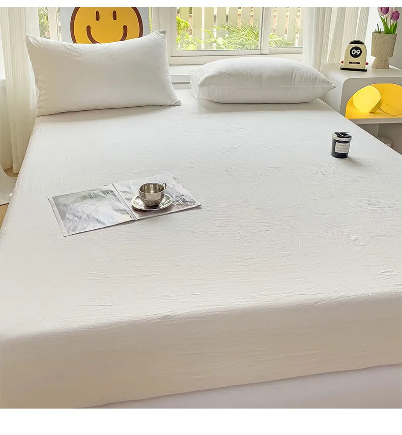 Luxury Washed Cotton Fitted Sheet