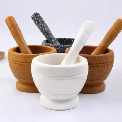 Manual Mortar & Pestle Set - Kitchen Spice and Herb Grinder