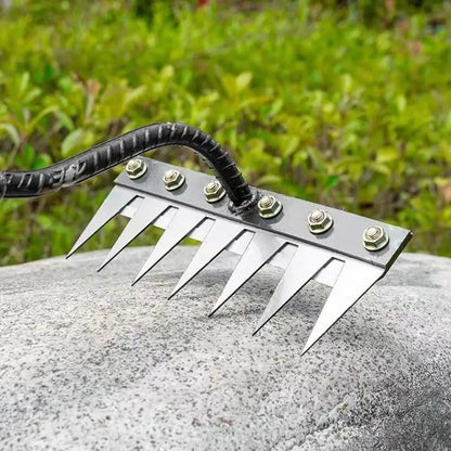 KITPIPI Carbon Steel Garden Rake