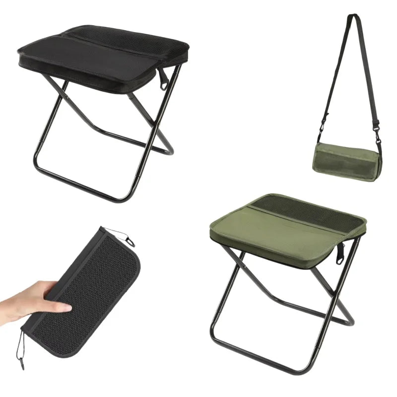 Abay Lightweight Folding Camping Chair - Portable Carbon Steel