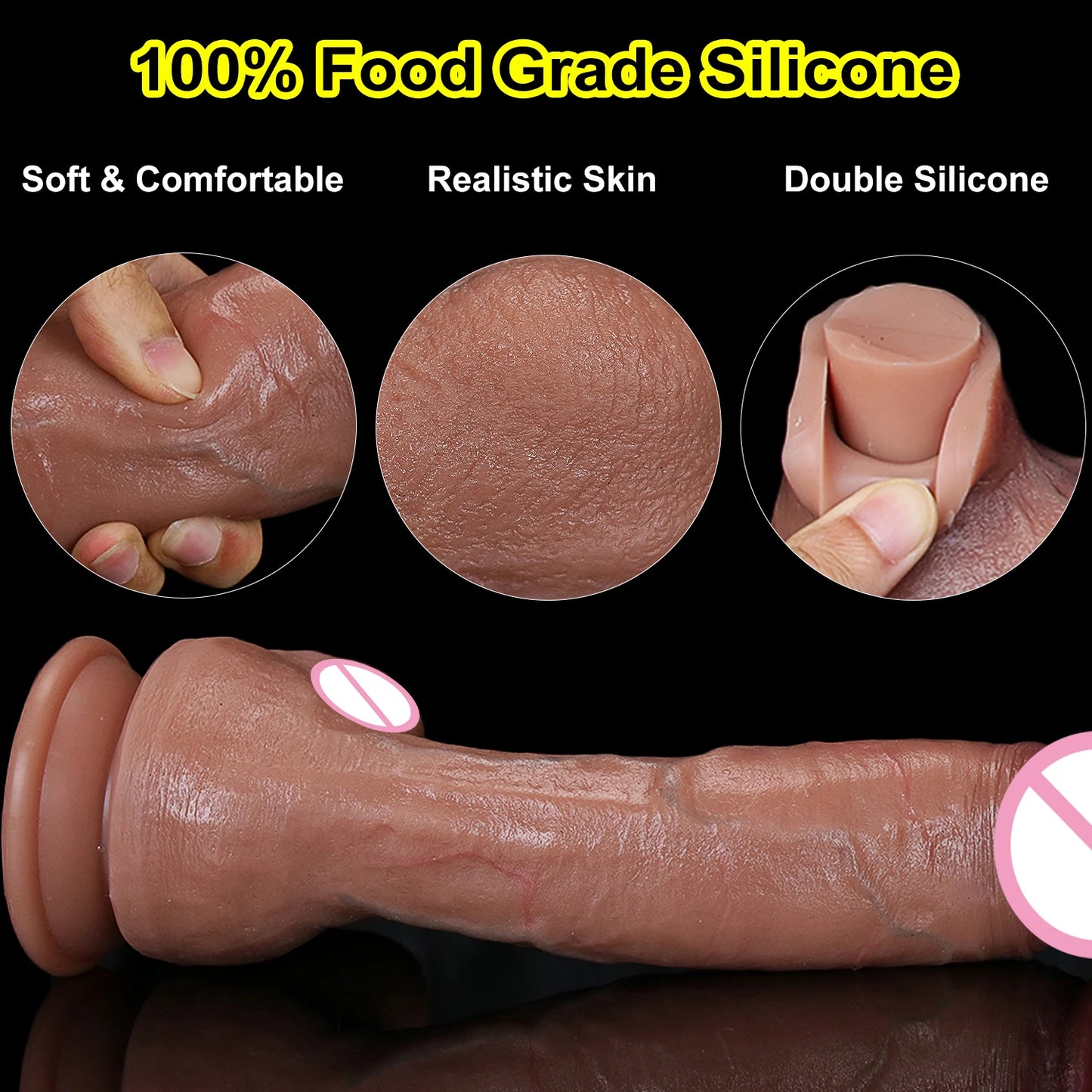 Realistic Silicone Strap-On with Suction Cup