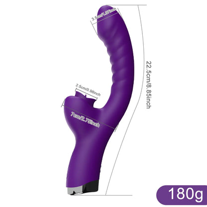 Tongue Licking Vibrator 2 In 1 Adult Women Sex Toys Dildos Vibrators