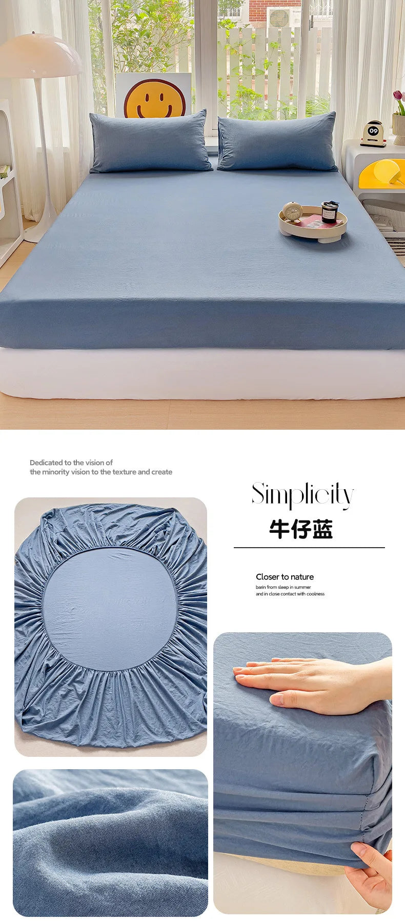 Luxury Washed Cotton Fitted Sheet
