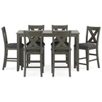 DUTRIEUX 7-Piece Counter Height Dining Set DUTRIEUX