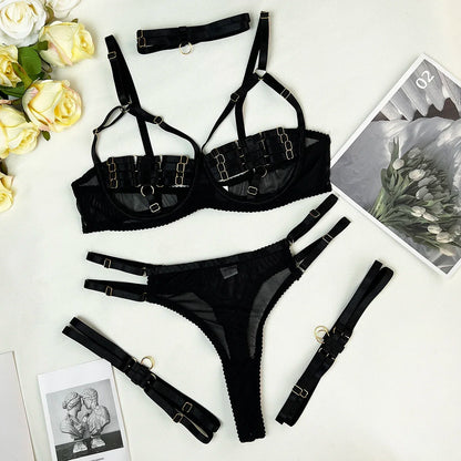 Sexy Lingerie Naked Women Without Censorship 5-Piece Sexy Costume