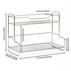 Modern Kitchen Organizer Shelf Waterproof Double-layer Kitchen Storage Stand The Max Mall