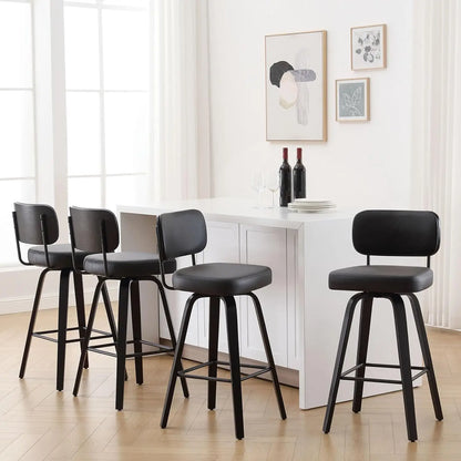 GUANGBAI Swivel Counter Height Bar Stools Set of 4