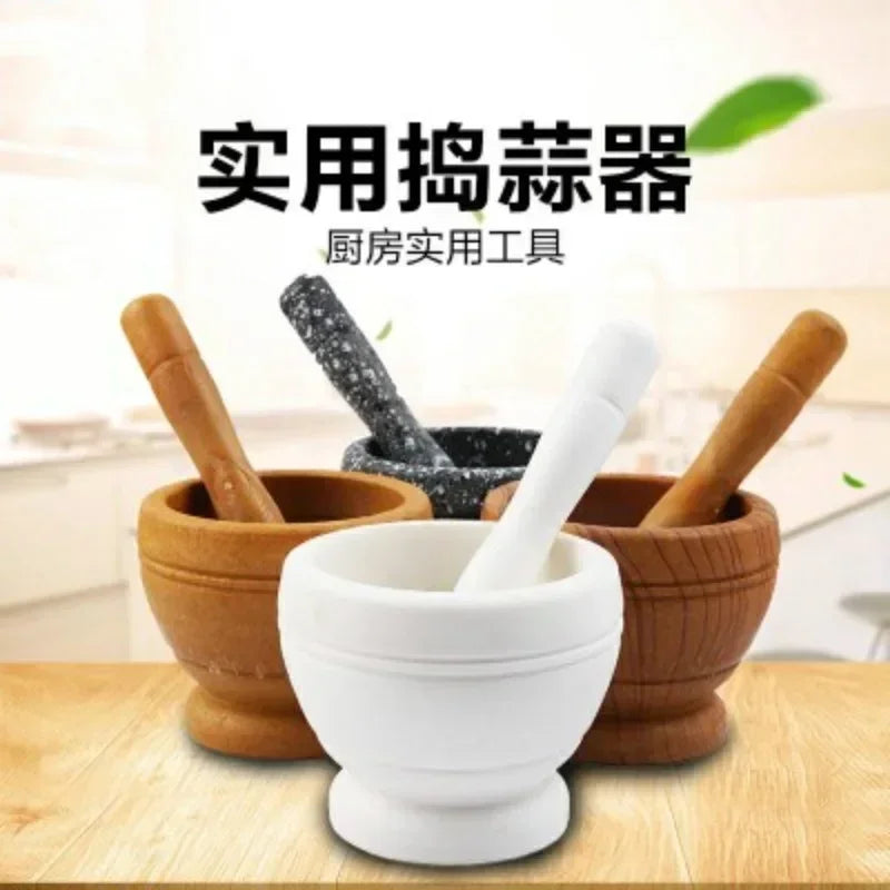 Manual Mortar & Pestle Set - Kitchen Spice and Herb Grinder