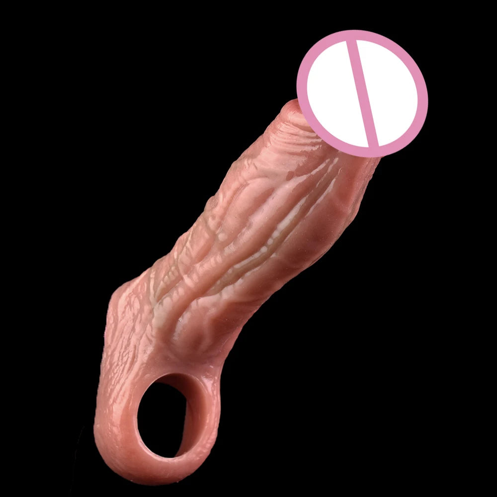 5 Styles Adult Men Penis Sleeve With Anti-drop Silicone Dick Extender