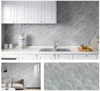 Kitchen living room waterproof and oil-proof sticker self-adhesive 40cm renovation marble thickened wallpaper wallpaper home The Max Mall