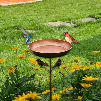 Metal Bird Bath - Vintage 5-Prong Base Iron Pedestal