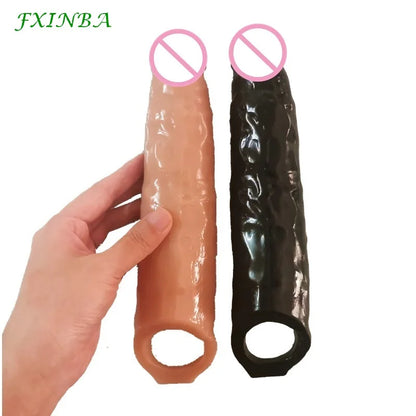 Realistic Penis Sleeve Extender huge Male Cock