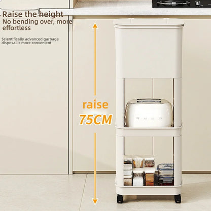 3 Layers Durability Plastic Waste Container with Modern Look
