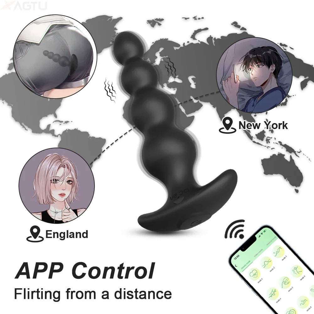 Wireless Remote Butt Plug Vibrating Adult Sex Toys for Women Male Gay