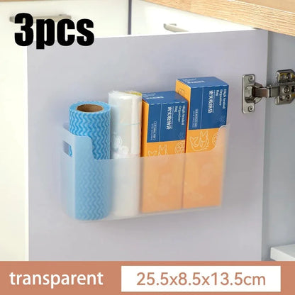 Kitchen cabinets are classified and organized into storage boxes for dishes