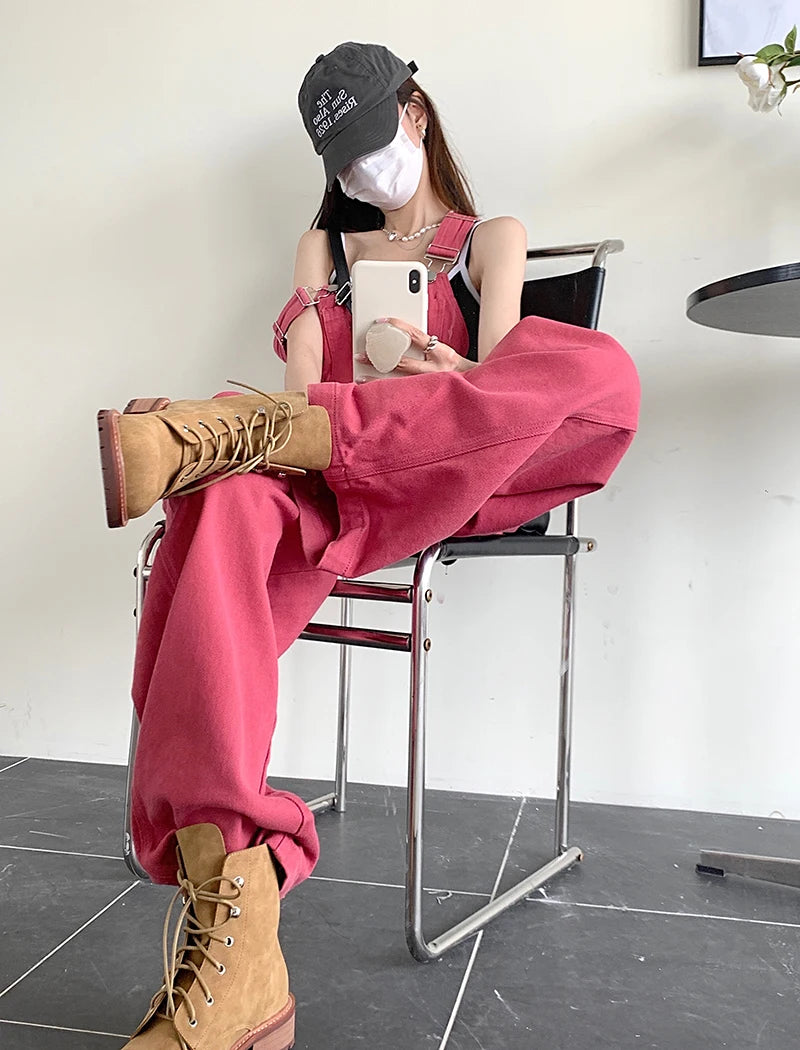 Rose Pink Straight Jeans