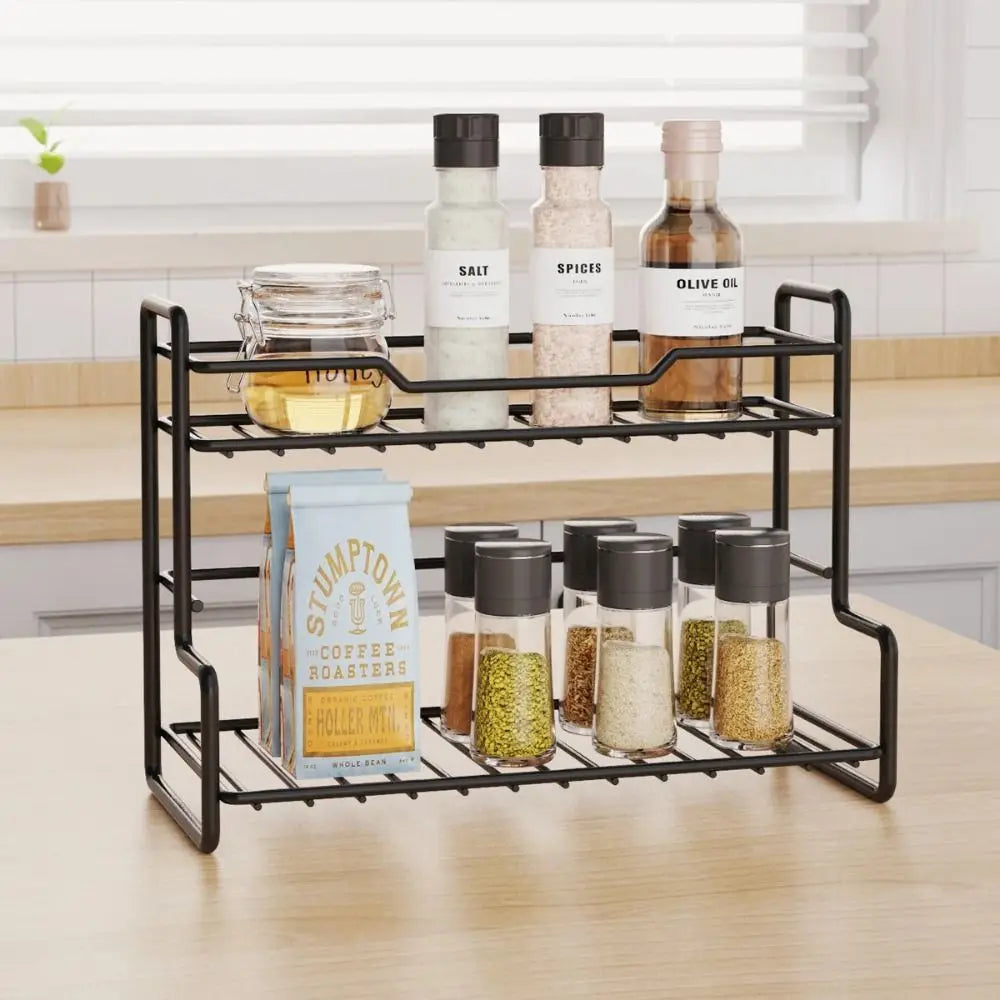 Modern Kitchen Organizer Shelf Waterproof Double-layer Kitchen Storage Stand