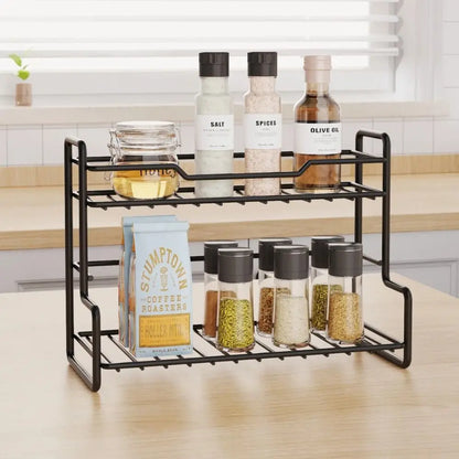 Modern Kitchen Organizer Shelf Waterproof Double-layer Kitchen Storage Stand