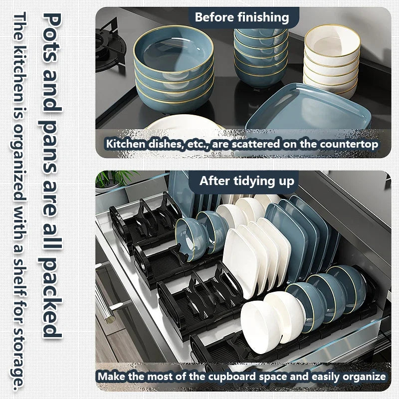 Kitchen Cabinet Dish Storage Rack Drawer