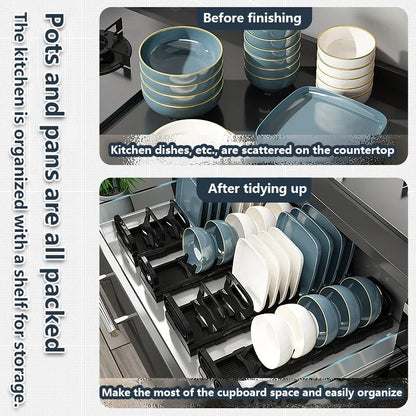Kitchen Cabinet Dish Storage Rack Drawer
