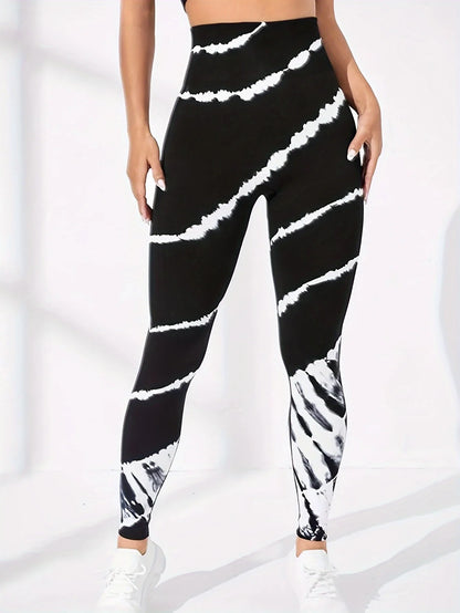 Women's Tie-Dye High Waist Calf Pants