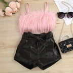 Girls' Casual Vest and Shorts Set