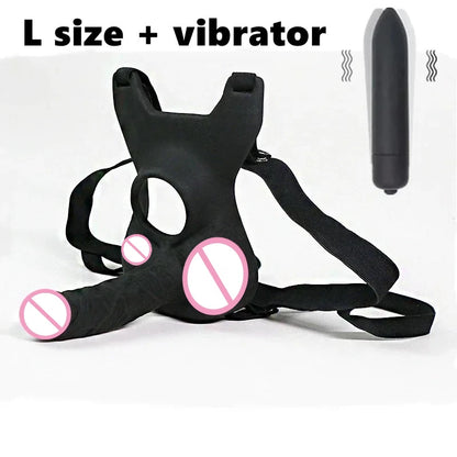 Wearable Vibrators Double-Headed Dildo Anal Plug Butt Plug Vibrator