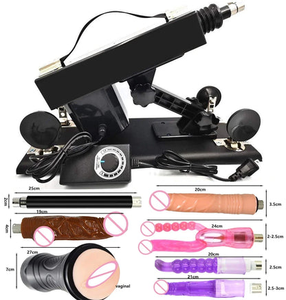 Thrust Sex Machines for Women Men with Masturbator Cup Realistic Dildo