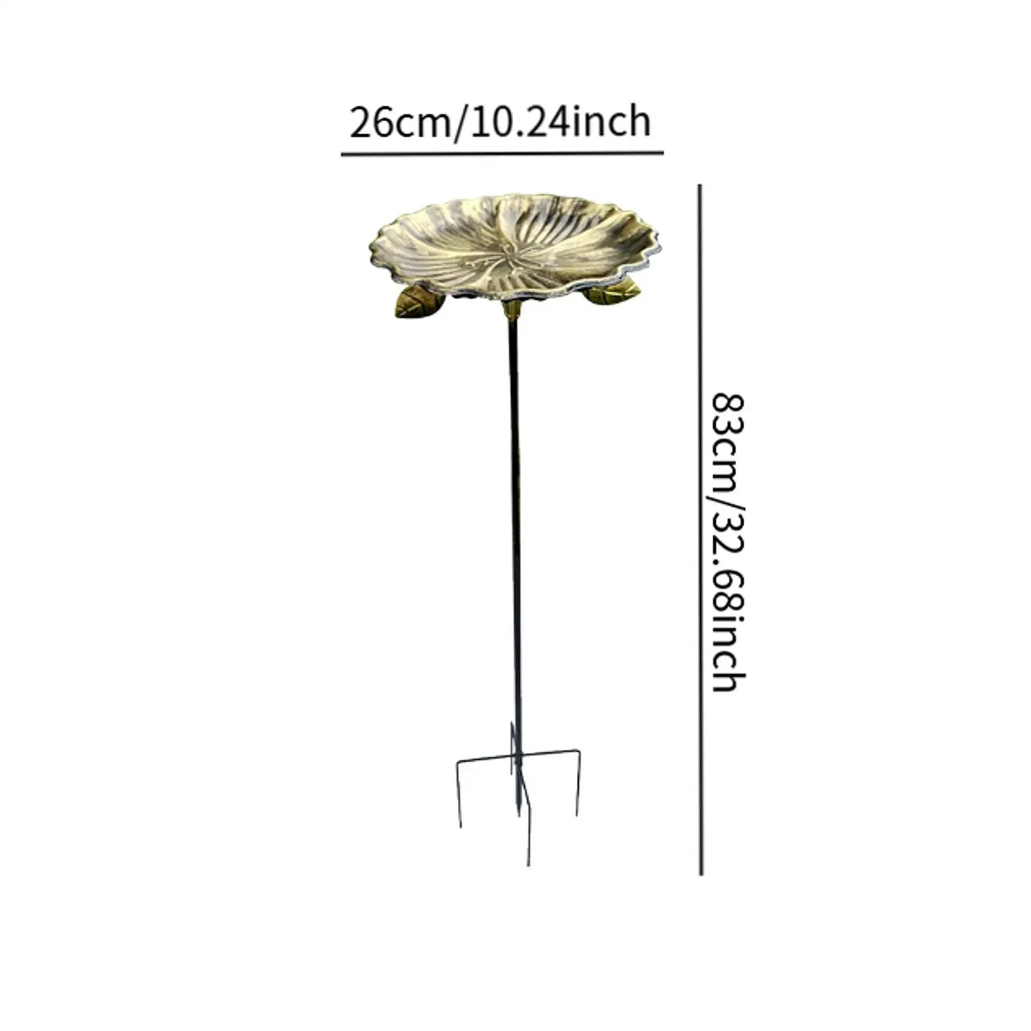 Metal Bird Bath - Vintage 5-Prong Base Iron Pedestal