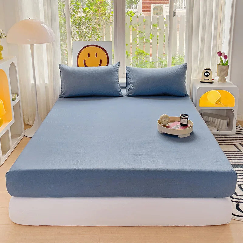 Luxury Washed Cotton Fitted Sheet