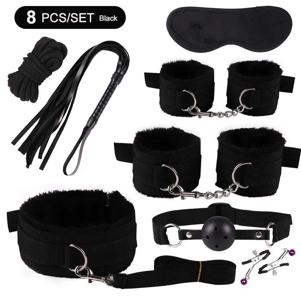 Exotic Bed Bondage Set BDSM Kits Exotic Sex Toys For Adults Games