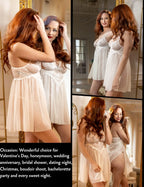 Elegant Lace Babydoll Nightgown