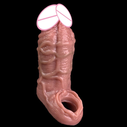 5 Styles Adult Men Penis Sleeve With Anti-drop Silicone Dick Extender
