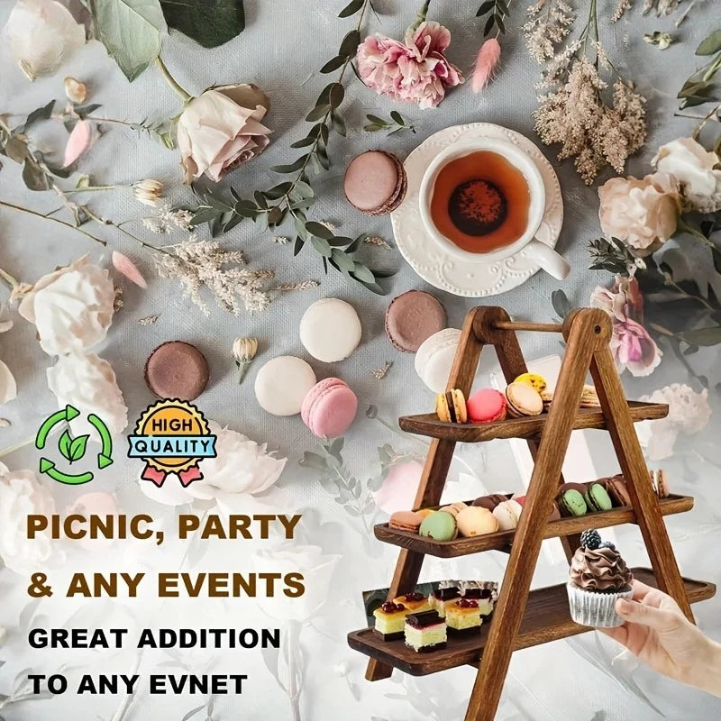 3 Tier Serving Tray Three Tiered Cupcake Stand Rectangle