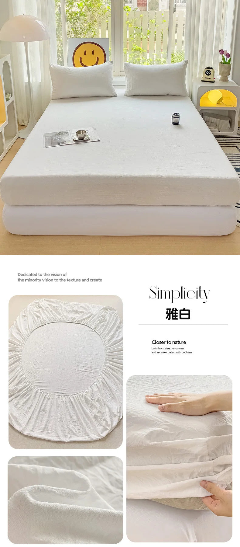 Luxury Washed Cotton Fitted Sheet