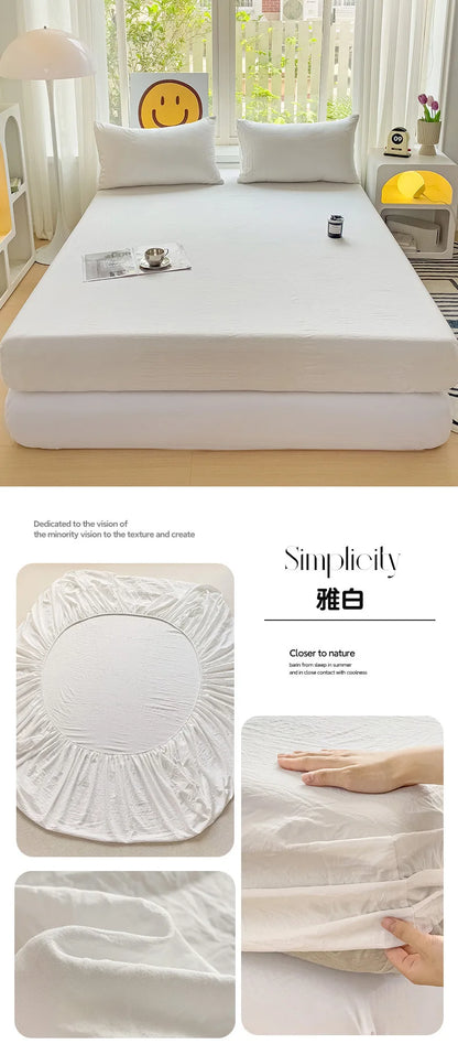 Luxury Washed Cotton Fitted Sheet