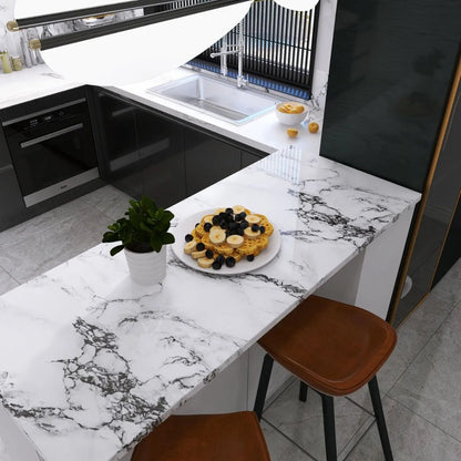 Kitchen living room waterproof and oil-proof sticker self-adhesive 40cm renovation marble thickened wallpaper wallpaper home