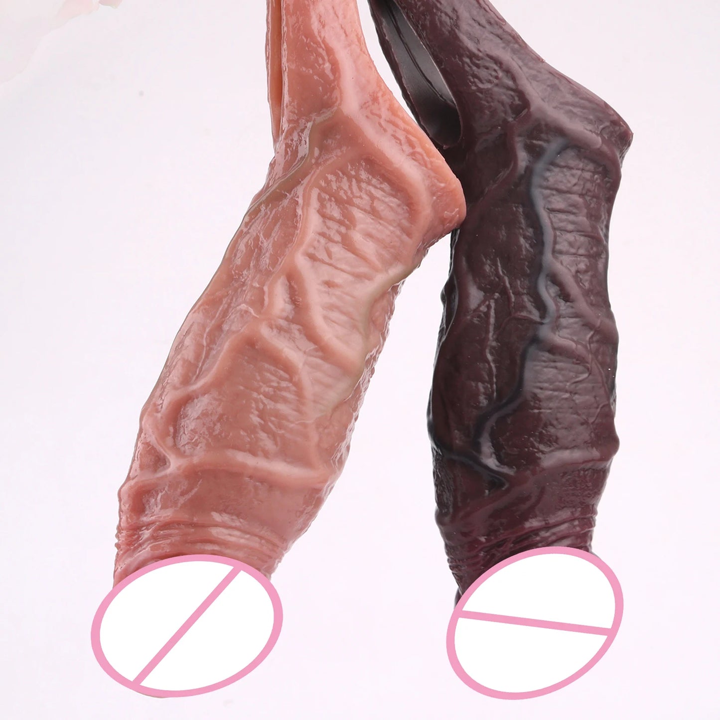 5 Styles Adult Men Penis Sleeve With Anti-drop Silicone Dick Extender