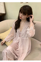 Female Nighty&Robe Set Perspective Temptation Nightgown Intimate Lingerie