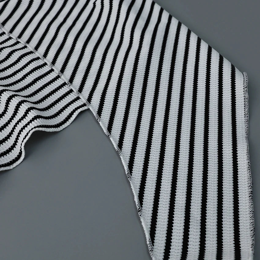 Linad Striped V-Neck Set