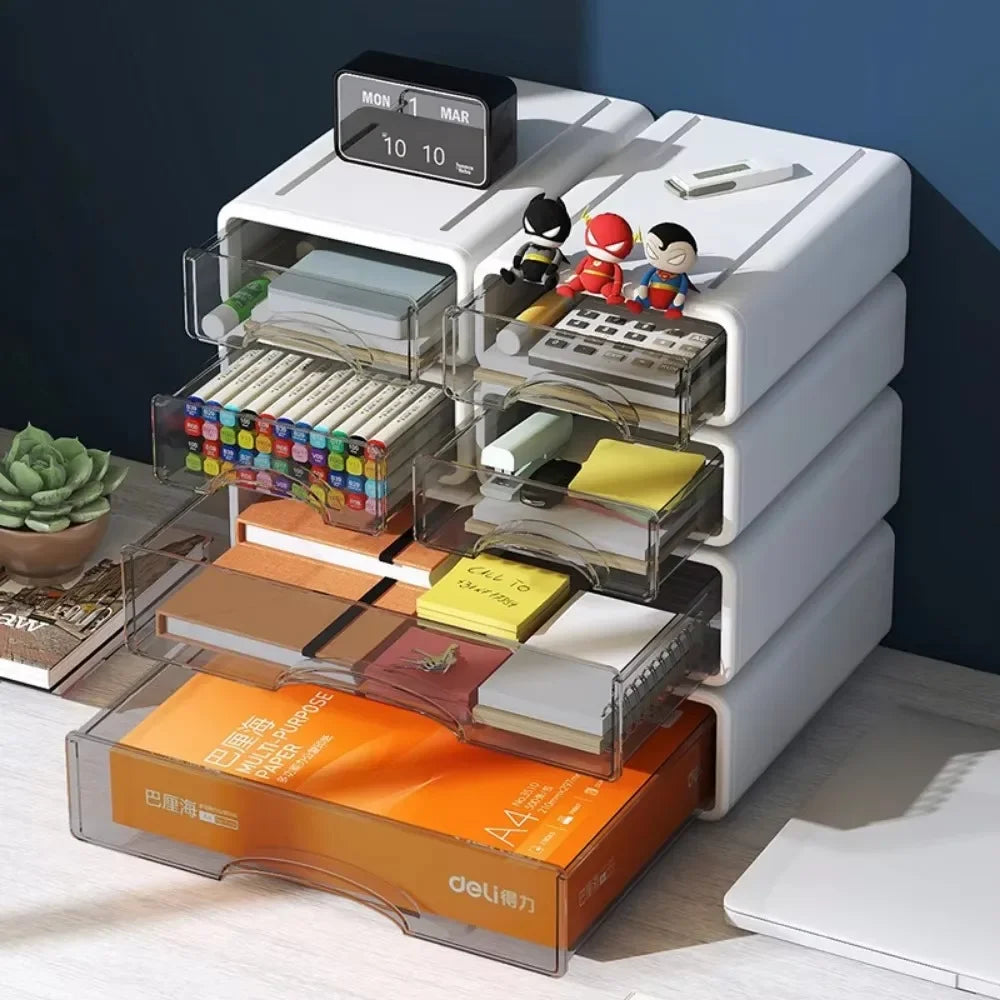 Plastic Box Desktop Organizer Drawer Makeup Storage