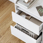 Modern Morocco Nightstand - 2 Drawer White NoEnName_Null
