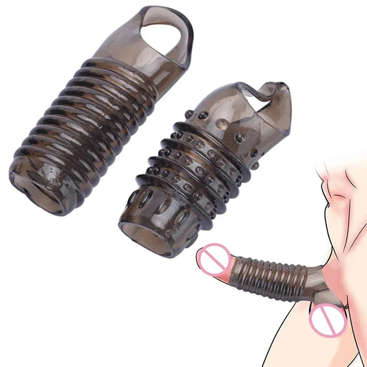 Lovers Penis Extension Ring Sleeve Reusable Penis
