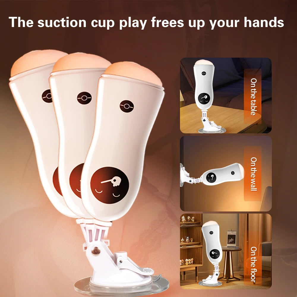 Male Masturbator With Suction Cup Adult Sex Toys