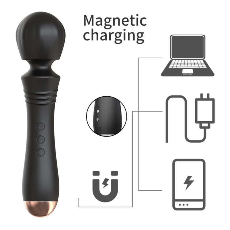 Vibrator Adult Sex Toys Vibrator Wand Massager Dual Waterproof Anal Dildo