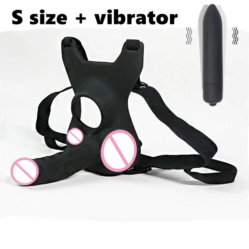 Wearable Vibrators Double-Headed Dildo Anal Plug Butt Plug Vibrator
