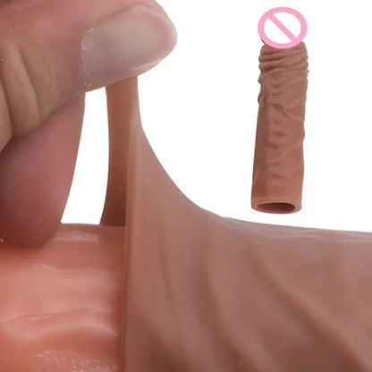 Lovers Penis Extension Ring Sleeve Reusable Penis