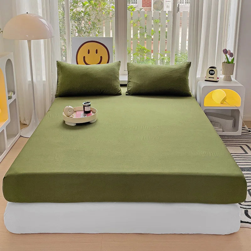 Luxury Washed Cotton Fitted Sheet