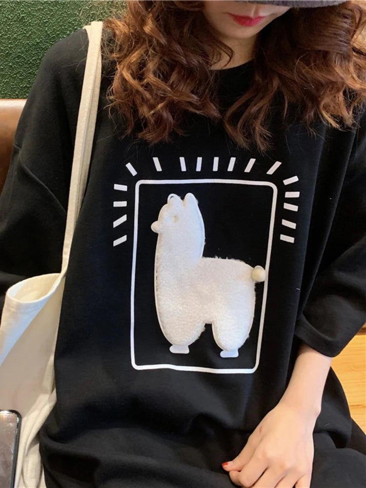 Baggy All-match T-shirts Women Casual Summer Korean Fashion The Max Mall