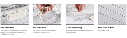 Premium Divided Serving Tray with Secure Lid and Ergonomic Handle